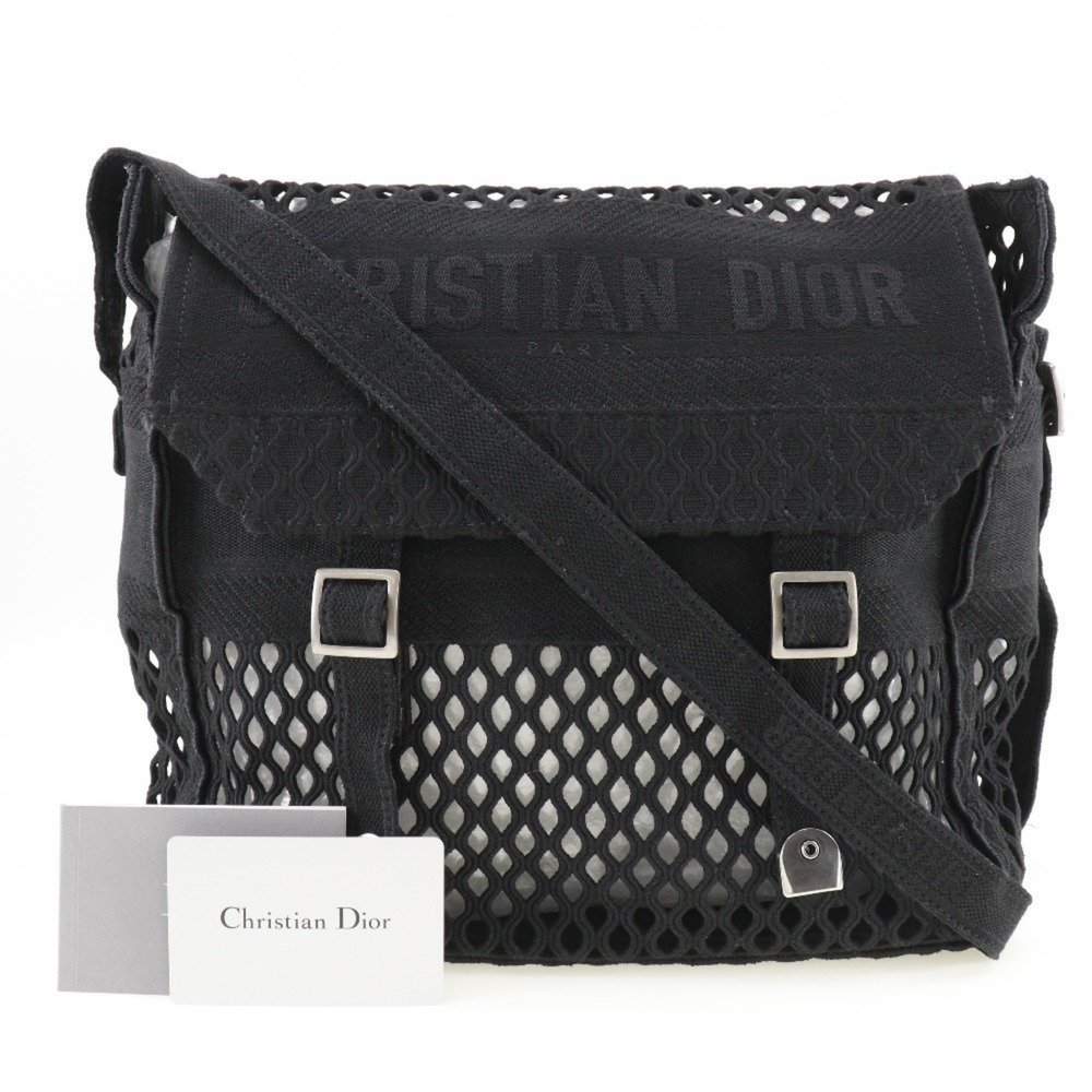 CHRISTIAN DIOR Black Canvas Messenger Shoulder Bag - Picture 11 of 11